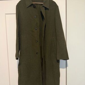 Uniqlo x JW ANDERSON Dark Olive Button-Front Trench Coat